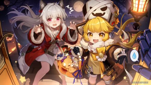 【画像】1日遅れで崩スタのハロウィンイラストキタ━━━━(゚∀゚)━━━━!!