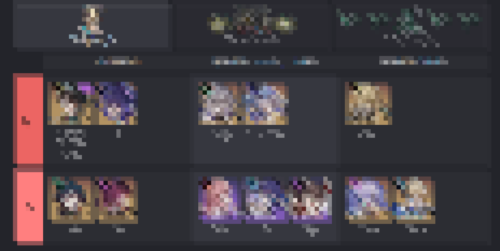 【画像】現在のキャラ評価、飲月君S+ 刃、カフカSへ…